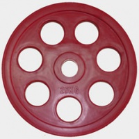 диск олимпийский евро-классик с хватом "ромашка" 51 мм 25 кг красный