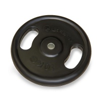 диск обрезиненный с ручками larsen nt121n 25,6 мм 10 кг черный