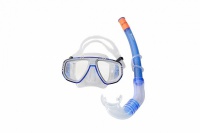 маска+трубка wave diving mask and snorkel set silicone ms-1313s5 blue