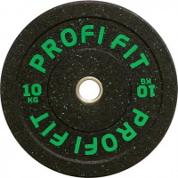 диск для штанги profi-fit с цветными вкраплениями hi-temp, 51 мм, 10 кг