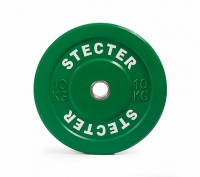 диск тренировочный stecter d=50 мм 10 кг (зеленый) 2192