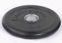 диск обрезиненный 5 кг lite weights d-51mm, с металлической втулкой rj1050 черный