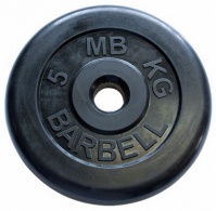 диск обрезиненный d31мм mb barbell mb-pltb31 5 кг черный