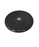 диск обрезиненный bb-202, d=26 мм, черный, 5 кг