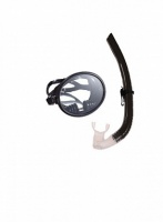 маска+трубка wave diving mask and snorkel set silicone ms-1332s66 black