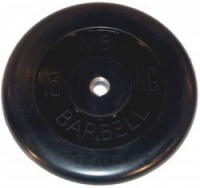 диск обрезиненный mb barbell 26 мм 15 кг. черный