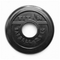 диск обрезиненный d51мм mb barbell titan 2,5 кг черный