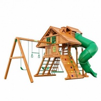 деревянная детская площадка для дачи igragrad крепость deluxe 2