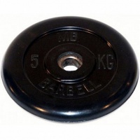 диск обрезиненный d51мм mb barbell mb-pltb51 5кг черный