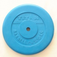 диск обрезиненный с втулкой titan profy 51 мм 20 кг. синий