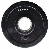 диск олимпийский обрезиненный со стальной втулкой d51мм grome fitness wp013-2,5 кг черный