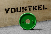 диск 1,0кг, каучуковый, тренировочный, зеленый yousteel