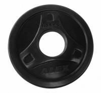 диск обрезиненный черный, d 51 1,25 кг alex p-rob